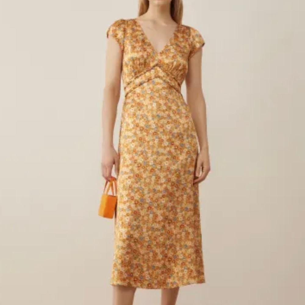 Reformation Kaye Silk Dress